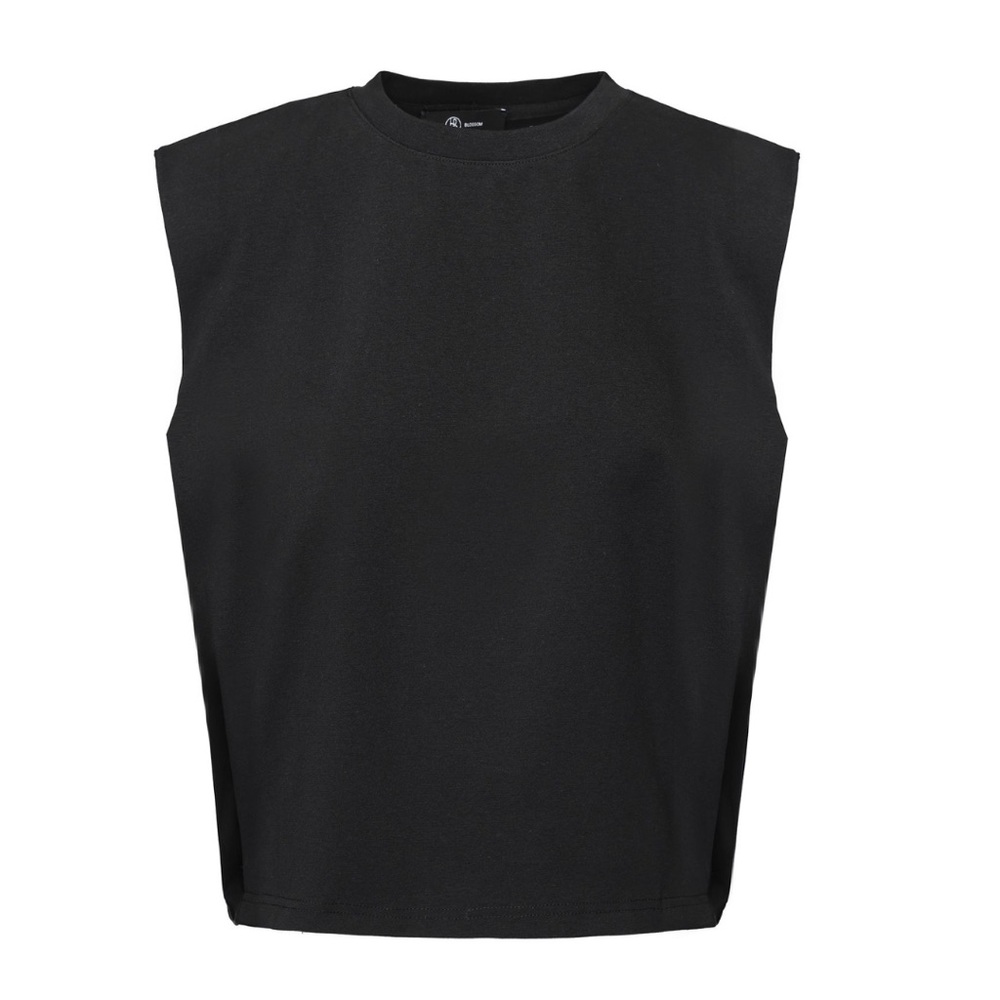Shoulder Padded Sleeveless Top